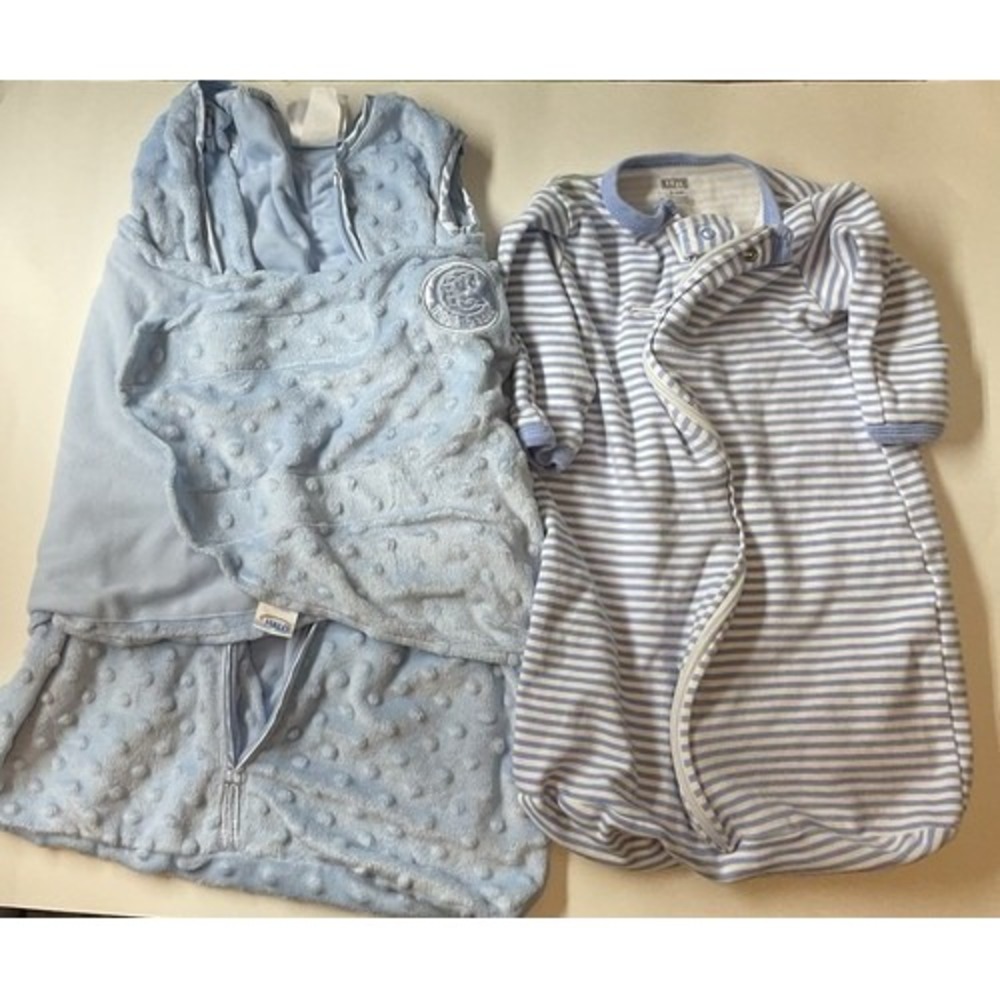 Halo Sleepsack 2 Swaddles Baby Blue Set Of Two Newborn 0-3 Month China/Vietnam